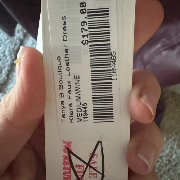 Kiara faux leather dress in plum! - Picture 2 of 4